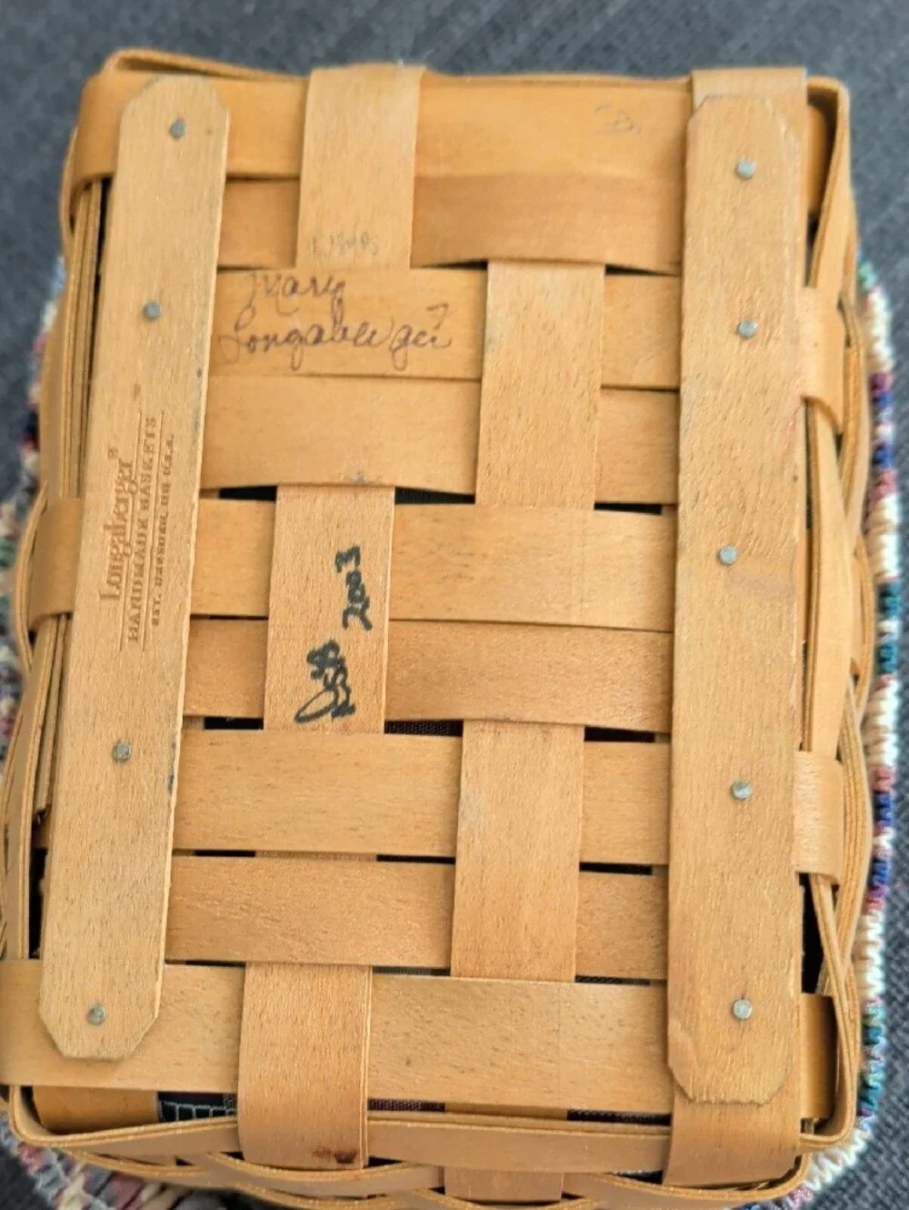Longaberger Address Basket
